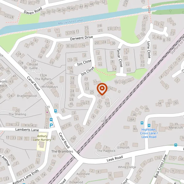 Map showing approximate location: 25, Isis Close, Congleton, Cheshire, CW12 3RT