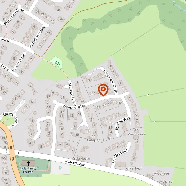 Map showing approximate location: 27, Woburn Drive, Congleton, CW12 3SS