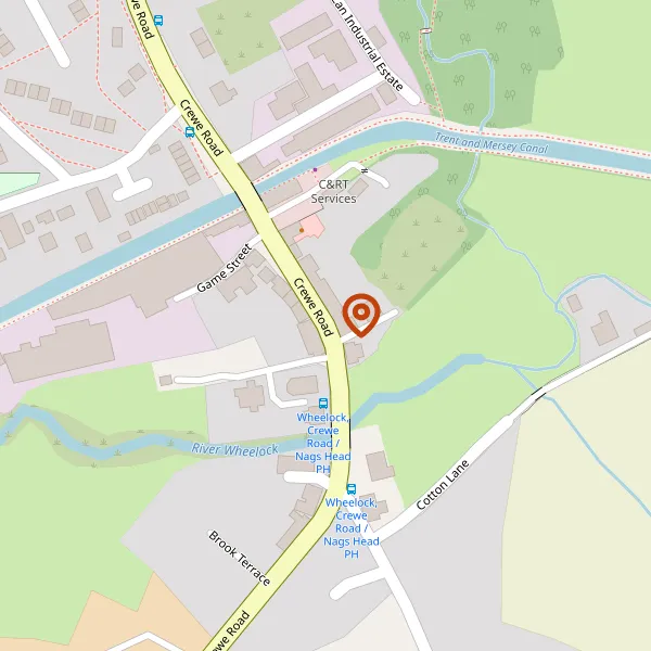 Map showing approximate location: 481, Crewe Road, Sandbach, CW11 3RT