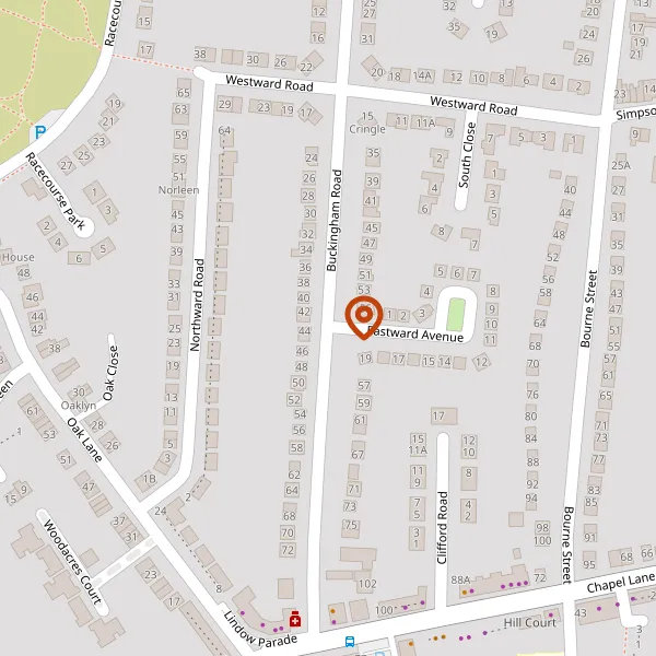 Map showing approximate location: Garage Block, Buckingham Road, Wilmslow