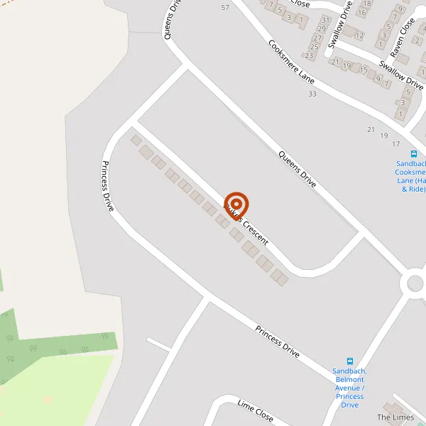 Map showing approximate location: 33, Dukes Crescent, Sandbach, CW11 1BL