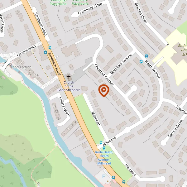 Map showing approximate location: Land Adjacent To Upper Thurlwood Locks, Farams Road, Rode Heath