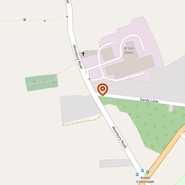 Map showing approximate location: Southview, Sandy Lane, Aston, Nantwich, CW5 8DG