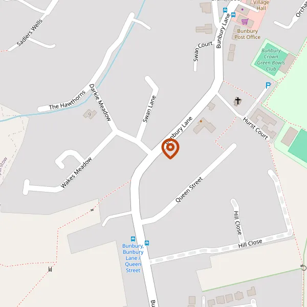 Map showing approximate location: Trinity Methodist Church, Bunbury Lane, Bunbury, CW6 9QS