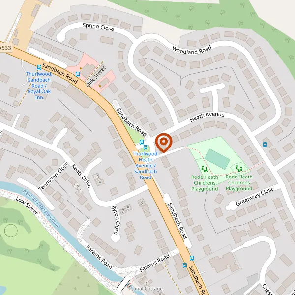 Map showing approximate location: High Gables, Sandbach Road, Betchton, ST7 3RW