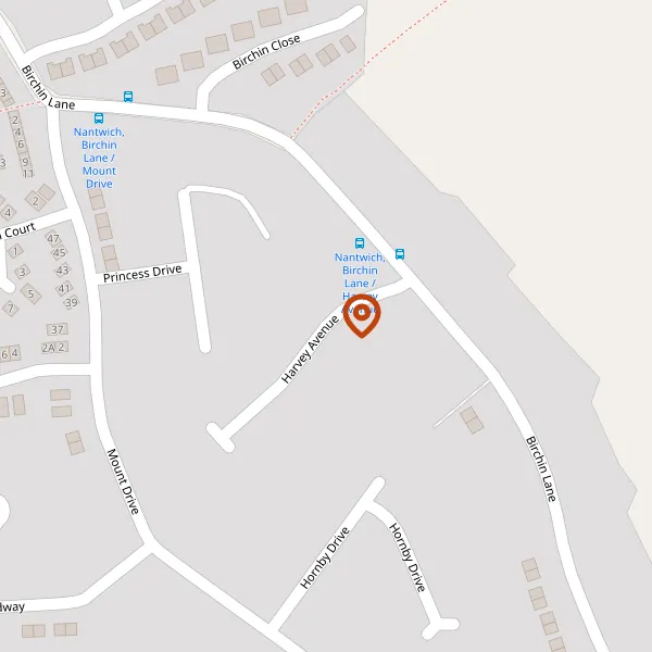 Map showing approximate location: 2, Harvey Avenue, Nantwich, CW5 6LE