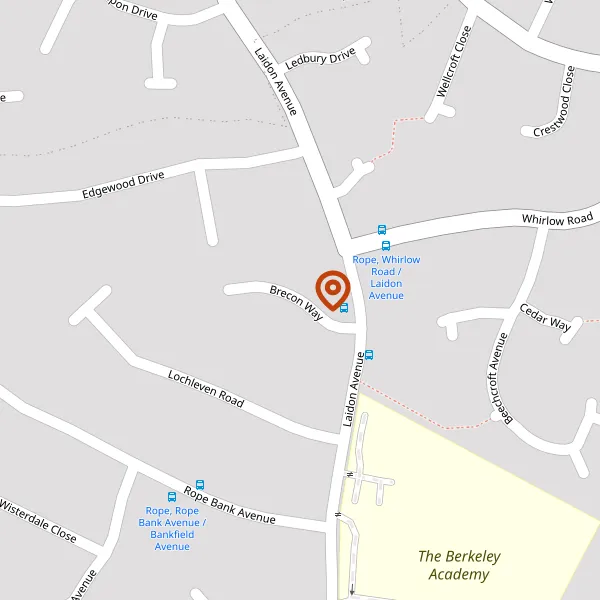 Map showing approximate location: 6, Brecon Way, Wistaston, Cw2 6Sp