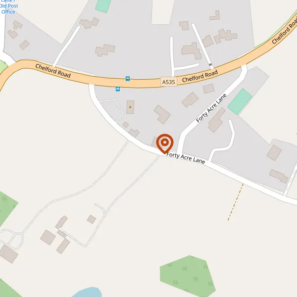 Map showing approximate location: Twemlow Cottage, Forty Acre Lane, Twemlow Green, Cheshire, CW4 8BL