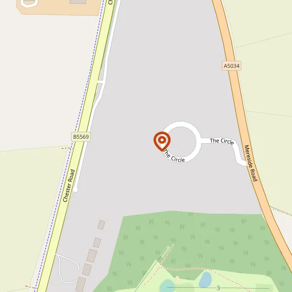 Map showing approximate location: WHITE COTTAGE, THE CIRCLE, MERE, WA16 6QY