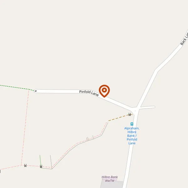 Map showing approximate location: Fox Cottage, Pinfold Lane, Alpraham, CW6 9JQ