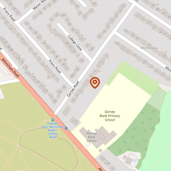 Map showing approximate location: 13, Gorsey Road, Wilmslow, Cheshire, SK9 5DU