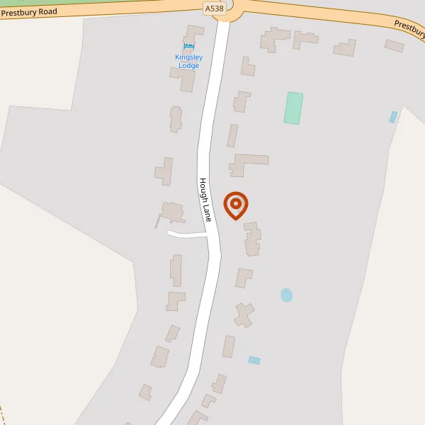 Map showing approximate location: Magnolia House, 21, Hough Lane, Wilmslow, Cheshire, SK9 2LQ