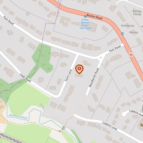 Map showing approximate location: Ashbrook House, Farm Lane, Disley, Cheshire, SK12 2NE