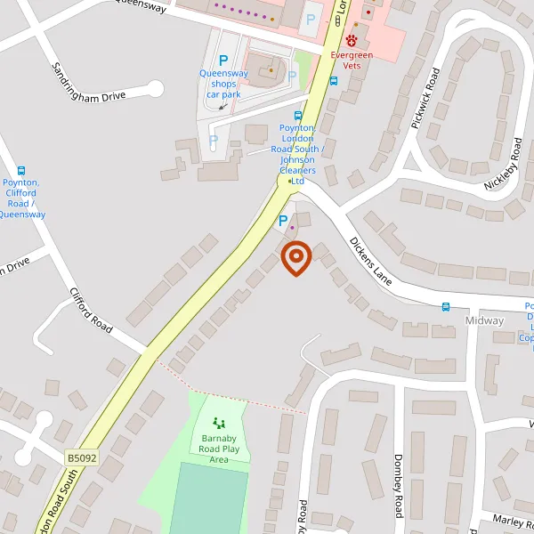 Map showing approximate location: 95, London Road South, Poynton, Stockport, Cheshire, SK12 1LF