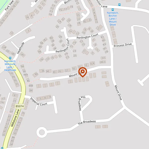 Map showing approximate location: 4, MOUNT CLOSE, NANTWICH, CW5 6JJ