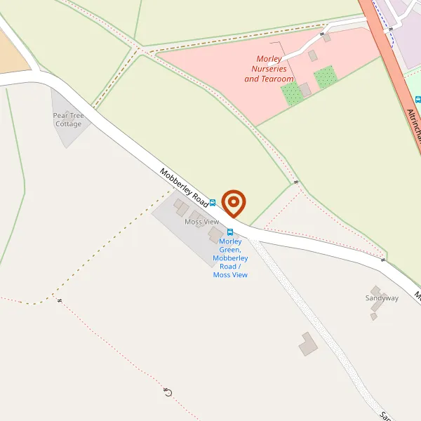 Map showing approximate location: Sandiway, Mobberley Road, Wilmslow, SK9 5NR