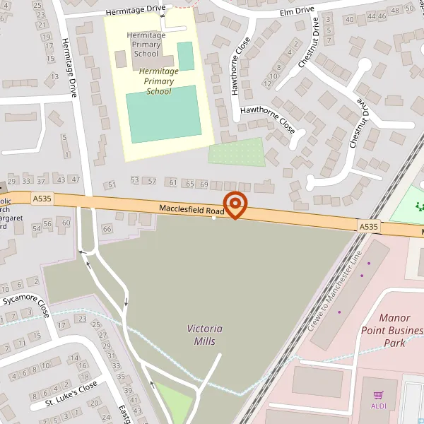 Map showing approximate location: Maple Hayes, Macclesfield Road, Twemlow Green, Crewe, Cheshire, CW4 8BQ