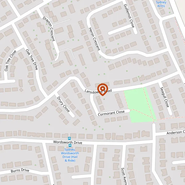 Map showing approximate location: 21, LANSDOWNE ROAD, CREWE, CW1 5JY