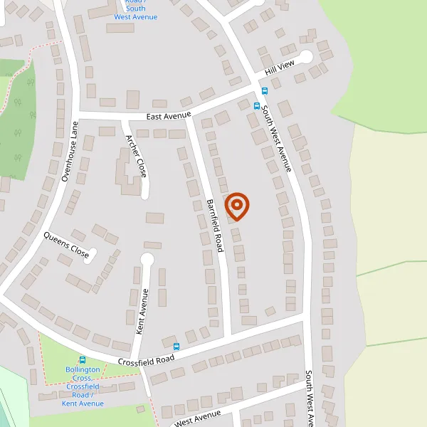 Map showing approximate location: 29, Barnfield Road, Bollington, SK10 5DZ