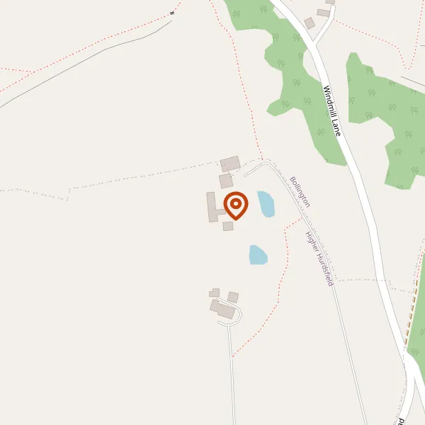 Map showing approximate location: Lower Swanscoe Farm, Kerridge Road, Higher Hurdsfield, SK10 5TB