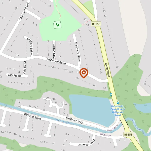 Map showing approximate location: 64A, Hallwood Road, Handforth, Cheshire, SK9 3BJ