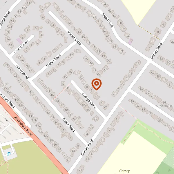 Map showing approximate location: 8, COLLEGE CLOSE, WILMSLOW, SK9 5PY