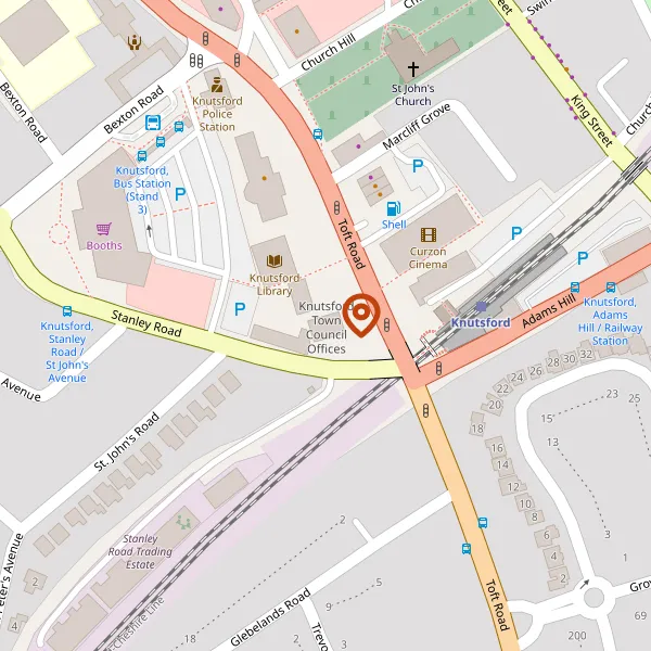 Map showing approximate location: Council Offices, Toft Road, Knutsford, Cheshire, WA16 6TA