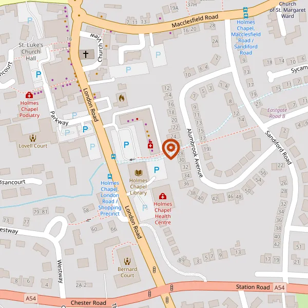 Map showing approximate location: Bargain Booze, 43, London Road, Holmes Chapel, CW4 7AP