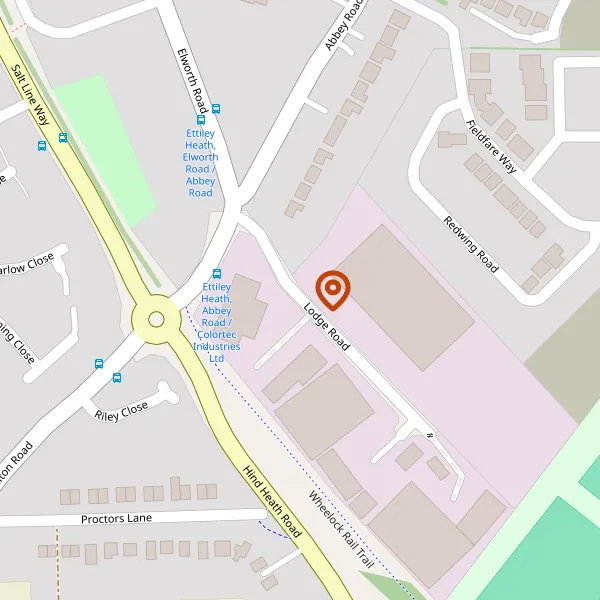 Map showing approximate location: Kudos Shower Products Limited, Lodge Road, Sandbach, Cheshire, CW11 3HP