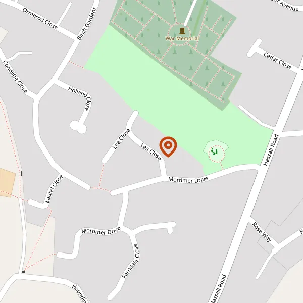 Map showing approximate location: 1, Lea Close, Sandbach, CW11 4HT