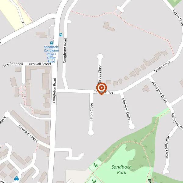 Map showing approximate location: 8, Eaton Close, Sandbach, Sandbach, CW11 1HS