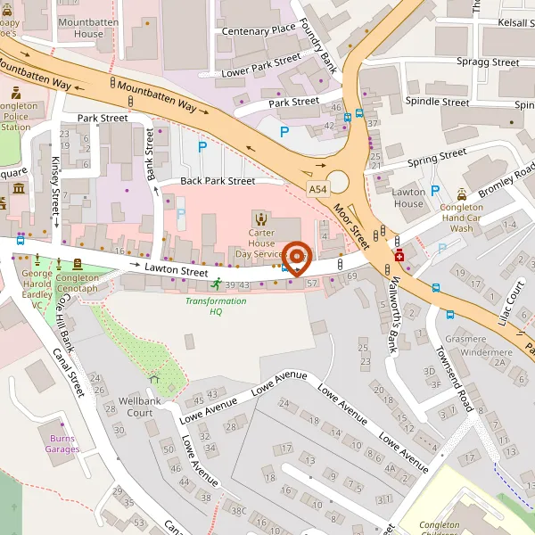 Map showing approximate location: 56, Lawton Street, Congleton, CW12 1RS