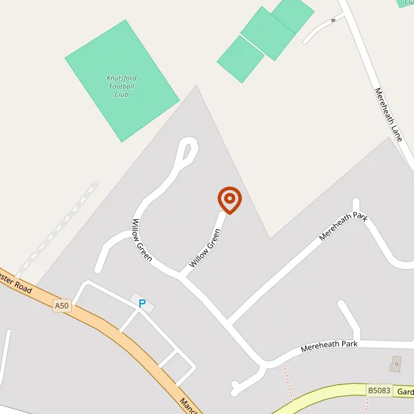 Map showing approximate location: 36, Willow Green, Knutsford, Cheshire, WA16 6AX