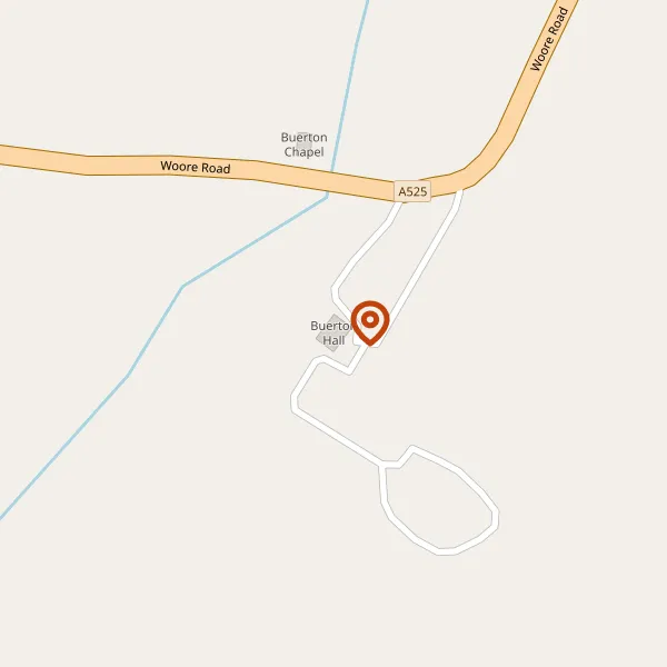 Map showing approximate location: Buerton Hall, Woore Road, Buerton, CW3 0DA