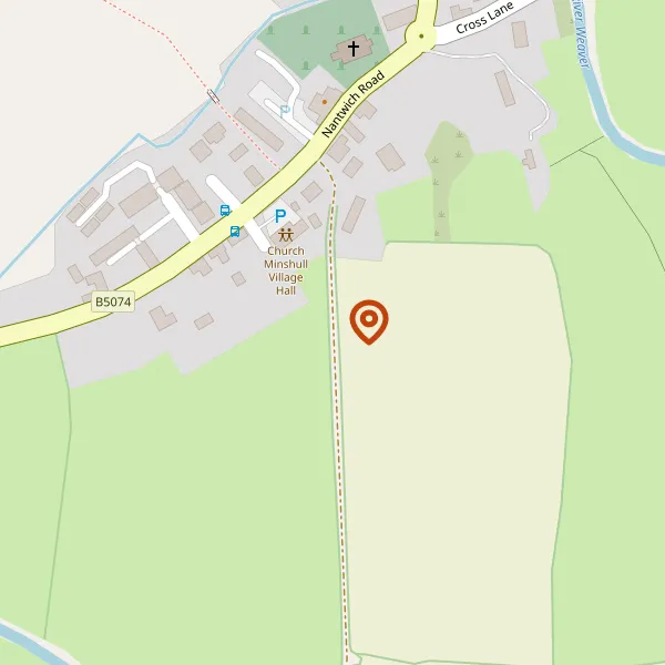 Map showing approximate location: Carlton House, Eachus Lane, Church Minshull, Cheshire, CW5 6DY