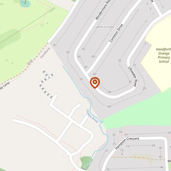 Map showing approximate location: 65, Ullswater Road, Handforth, Cheshire, SK9 3NG