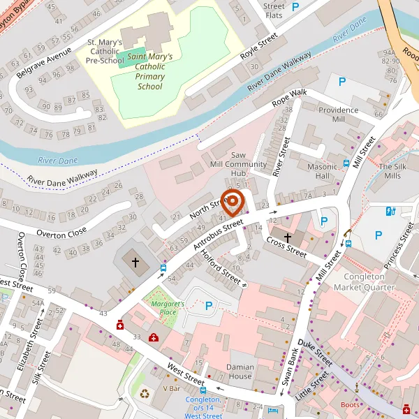 Map showing approximate location: Former Valley Manufacturing Site, North Street, Congleton, CW12 1HF