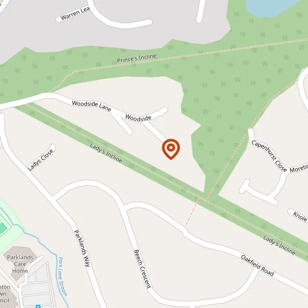 Map showing approximate location: 4, Woodside, Poynton, Stockport, Cheshire, SK12 1AQ