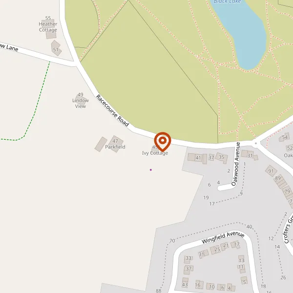 Map showing approximate location: Ivy Cottage Tree Farm, Racecourse Road, Wilmslow