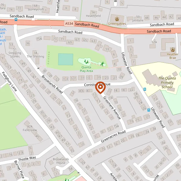 Map showing approximate location: 10, Coniston Avenue, Congleton, CW12 4LY