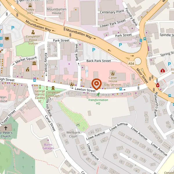 Map showing approximate location: 30-34, Lawton Street, Congleton, CW12 1RS