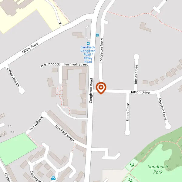 Map showing approximate location: 19, Congleton Road, Sandbach, CW11 1HG