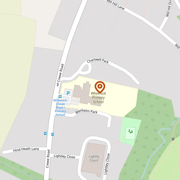 Map showing approximate location: Wheelock Primary School, Crewe Road, Sandbach, Cheshire, CW11 4PY