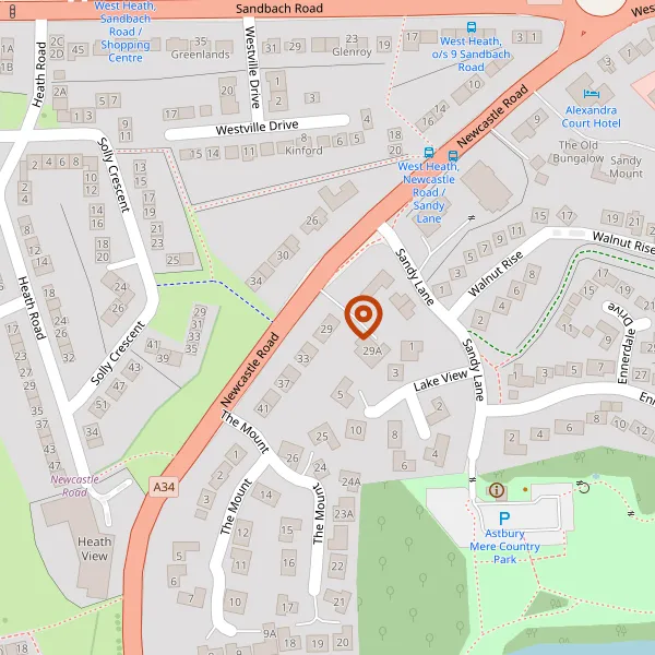 Map showing approximate location: 29, Newcastle Road, Congleton, CW12 4HN