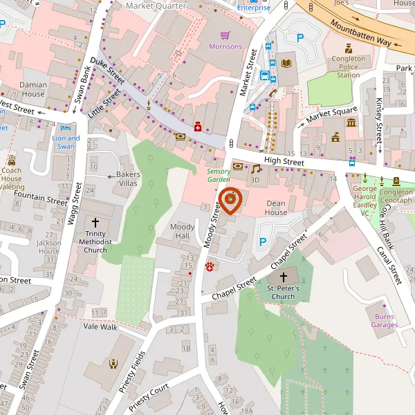 Map showing approximate location: 7, Moody Street, Congleton, CW12 4AN