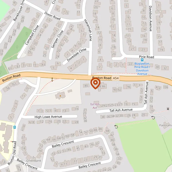 Map showing approximate location: Lambrigg, 80, Buxton Road, Congleton, Cheshire, CW12 2DY