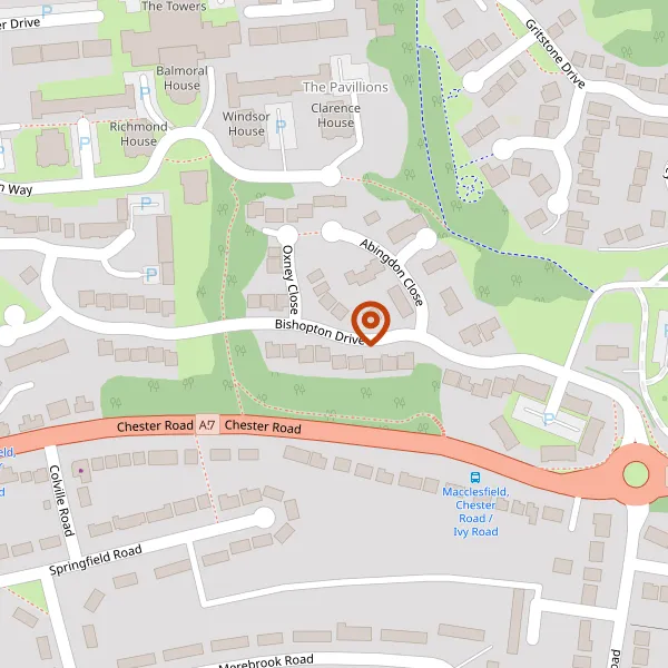 Map showing approximate location: 51, Bishopton Drive, Macclesfield, Sk11 8Ts