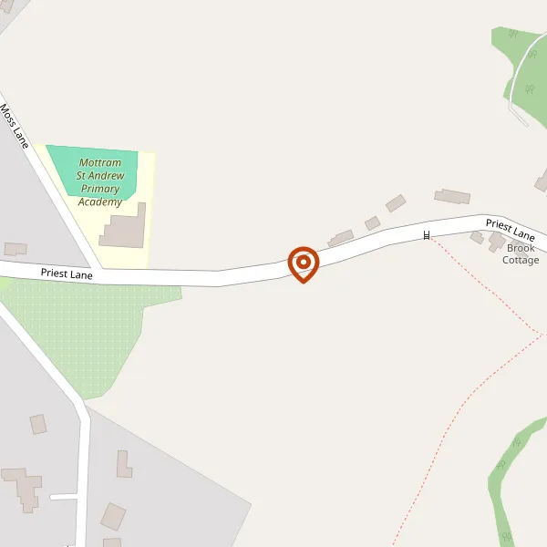 Map showing approximate location: Stables At, Priest Lane, Mottram St Andrew