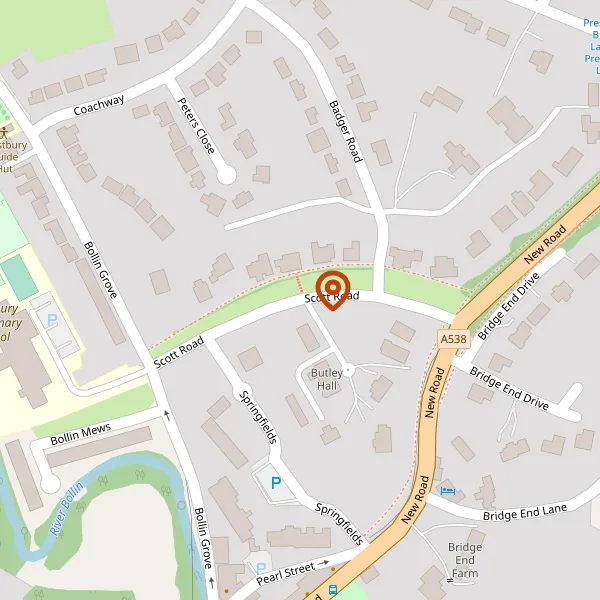 Map showing approximate location: 5 Pillar Box Cottage, Scott Road, Prestbury, Cheshire, SK10 4DN