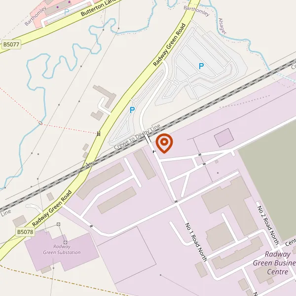 Map showing approximate location: Bae Systems, RADWAY GREEN ROAD, RADWAY GREEN, CHESHIRE, CW2 5PJ